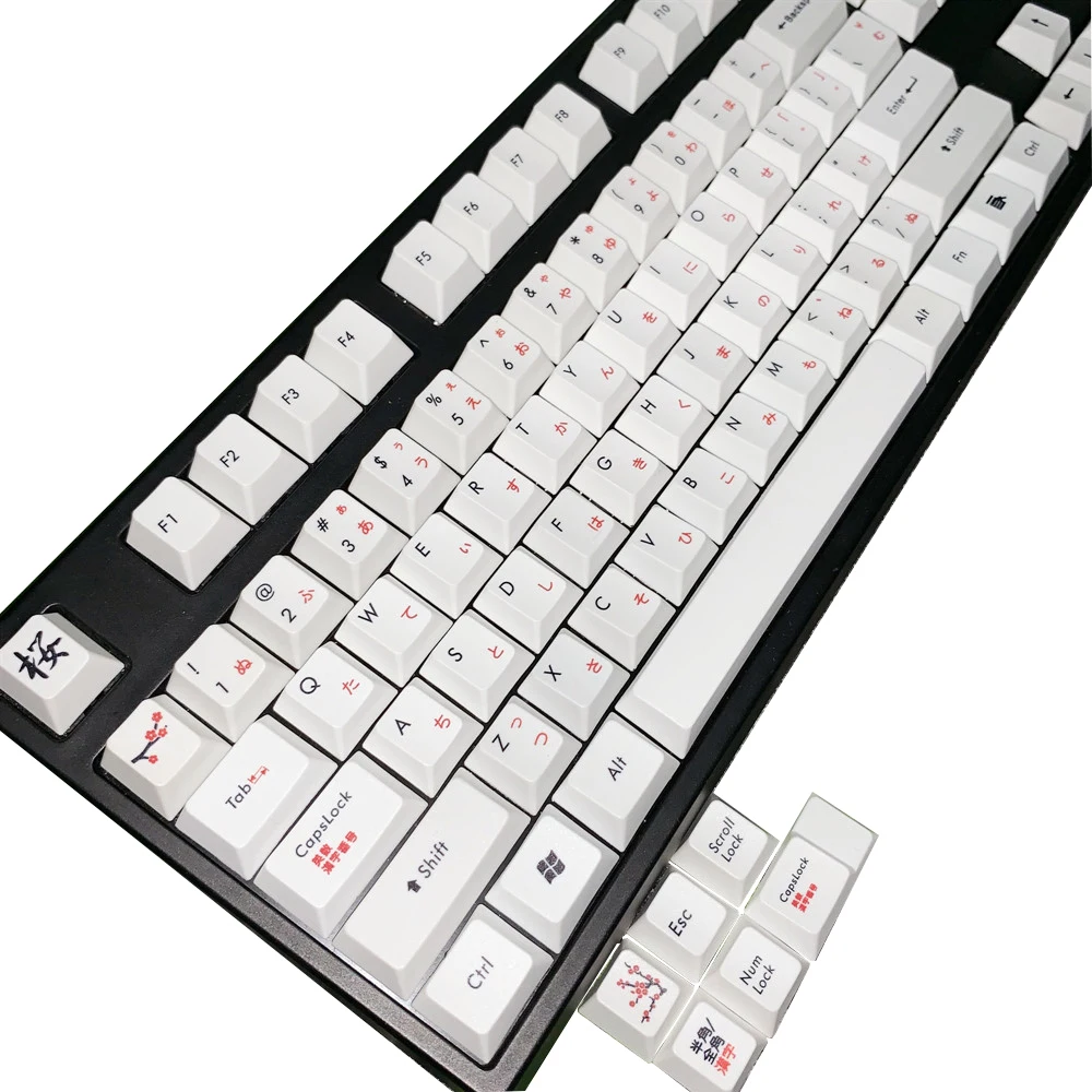  Japanese keycaps Original Height 108 Keys PBT Keycaps Mechanical Keyboard For Cherry MX Keycaps And