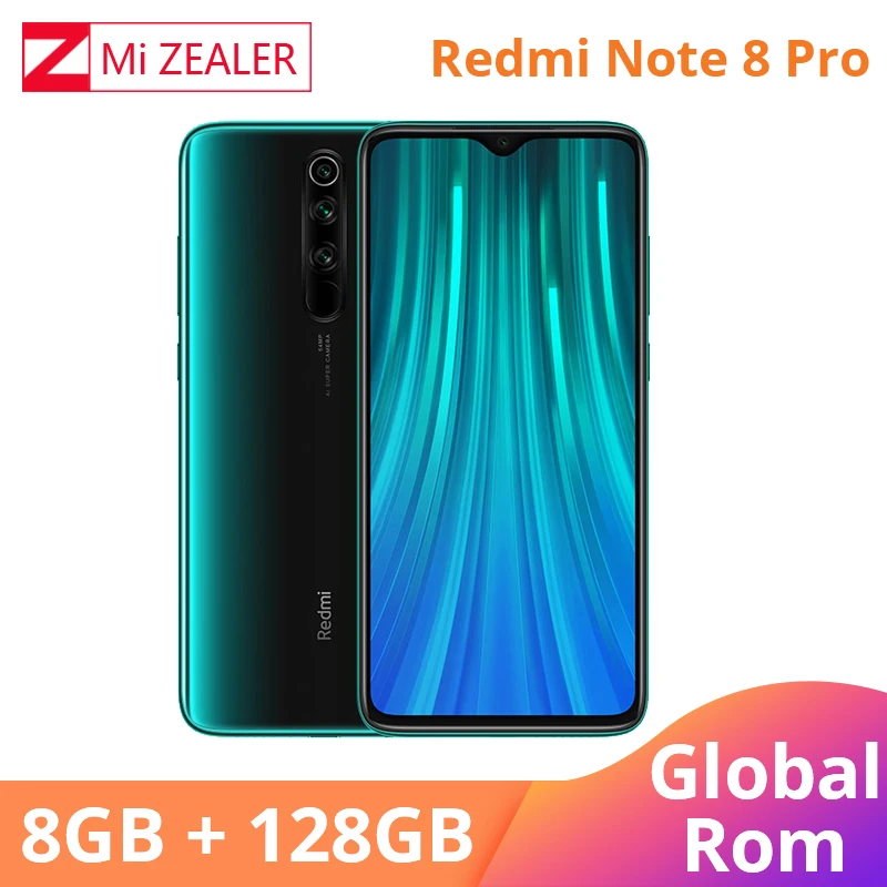 

In Stock! New Global ROM Xiaomi Redmi Note 8 Pro 8GB RAM 128GB ROM 4500mah Smartphone 64MP camera MTK Helio G90T cellphone