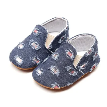 

Fashion Casual Infant newborn toddler baby boy girl schoenen shoes Soft Sole Distressed Denim first walkers