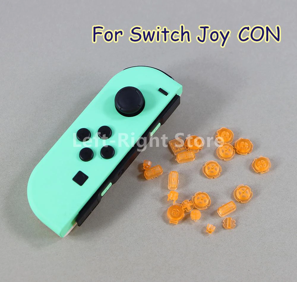 1Set Per Ns Switch Joycon Joy Con Plastica Trasparente Trasparente Abxy Direction Keys Sr Sl Trigger Pulsante Set Completo