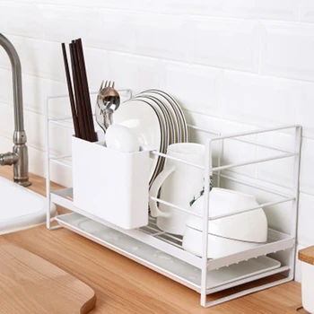

Hot Sale Kitchen Dinnerware Storage Shelves Drainer Plastic Tray Bowl Spoons Chopsticks Racks Holders Organizer Shelf Accessorie