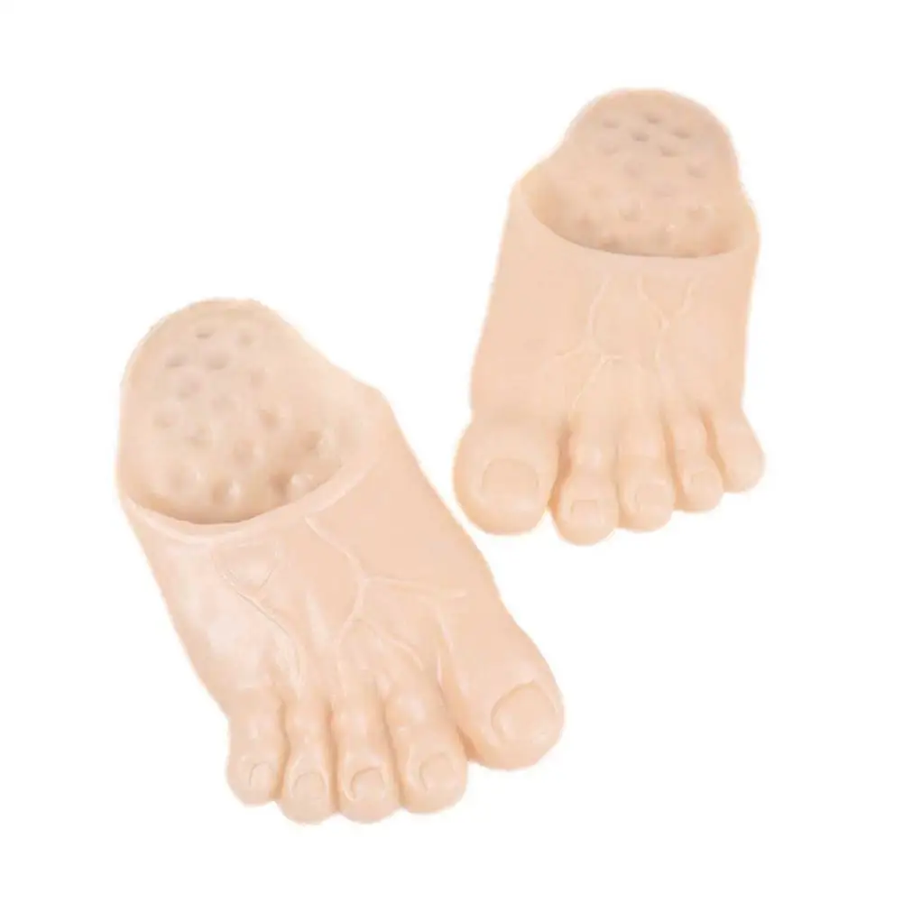 

Halloween Slippers Simulation Giant Toe Slides Funny Bare Feet Shoes Scary Halloween Costume Dress Accessories Five Fingers Sole