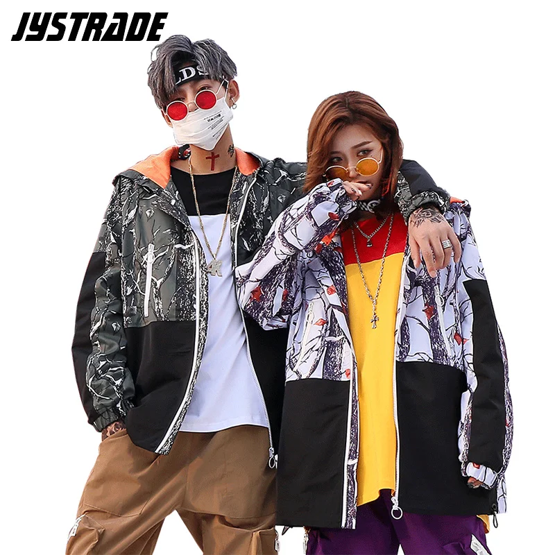 Harajuku mannen jas hip hop capuchon unisex Japanse jas kleding voor koppels trenchcoat vrouwen streetwear kleding mode