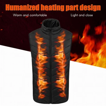 

2019 Electric USB Heated Vest Warm Autumn Winter Vest Men Women Heating Coat Jacket for Motorcycle Travelling Skiing Hiking