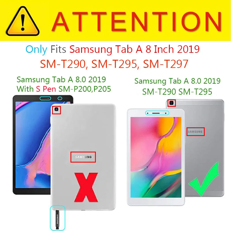 Чехол для samsung Galaxy Tab A 8,0 T290 T295, чехол для планшета, флип-чехол из искусственной кожи для samsung TAB A ", SM-T290, SM-T295 чехол s