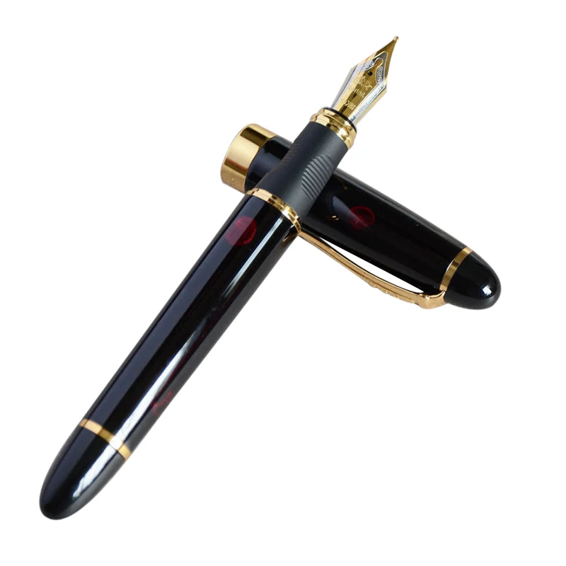 Jinhao X450 Золотая отделка черная с фейерверком авторучка 0,7 мм перо с широким основанием авторучка для школы и офиса канцелярские принадлежности