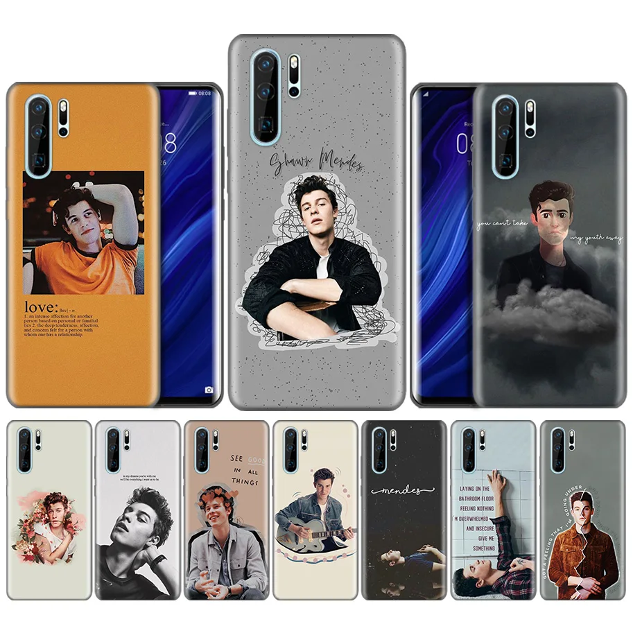 

Black Silicone Case for Huawei P30 P20 P10 Mate 30 20 10 Lite Pro Coque Bags Cover Capas Back Shawn Mendes