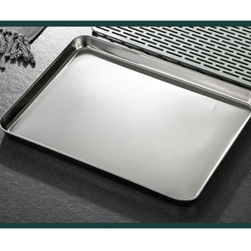 mini travel fridge Drip Tray Anti-rust Stainless Steel Keg Drip Tray Non-Slip Pad Premium Metal Draining Board Pan for Home Bar Mini Fridge car fridge