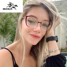 Ретро кошачьи оправы для очков для женщин Оптические женские прозрачные линзы металлические оправы для очков женские с диоптрией близорукость чтения NX