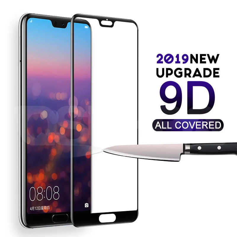 

9D Full Cover Tempered Glass For Huawei P20 Pro P20 Lite Screen Protector Film Huawei 5 5i 4 4E 3 3i 3E P Smart Protective Glass