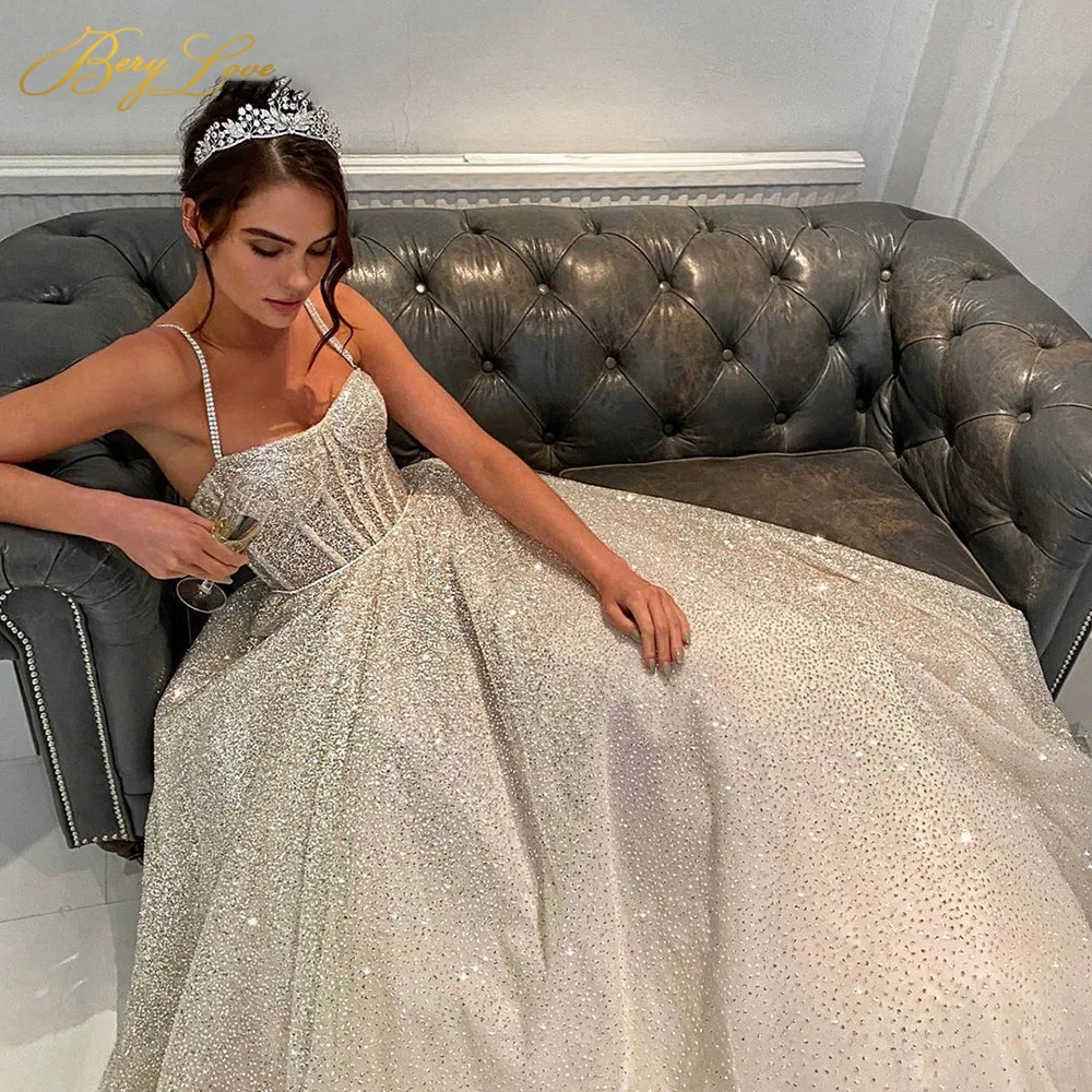 Mori Lee 2383 Callista Flounce Skirt Glitter Wedding Gown - MadameBridal.com