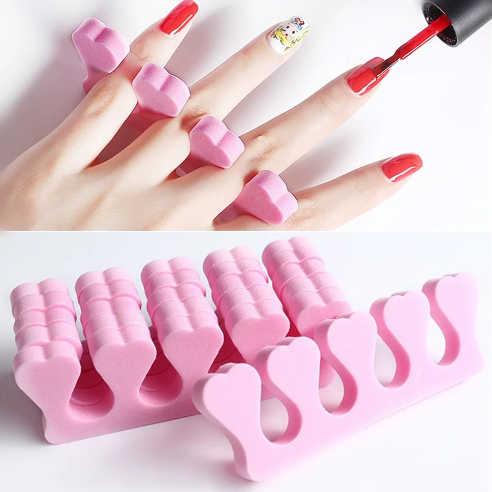 10/20/50Pcs Nail Art Toes Separators Soft Sponge Finger Separator Cotton UV Gel Polishing Manicure Pedicure Nail Holding Tools