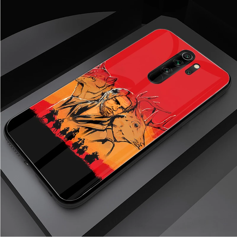 Trò Chơi Red Dead Redemption 2 Kính Cường Lực Điện Thoại Ốp Lưng Cho Redmi Note 5 6 7 8 9 Pro Note8T Note9S redmi8 9 Bao Vỏ phone cases for xiaomi Cases For Xiaomi