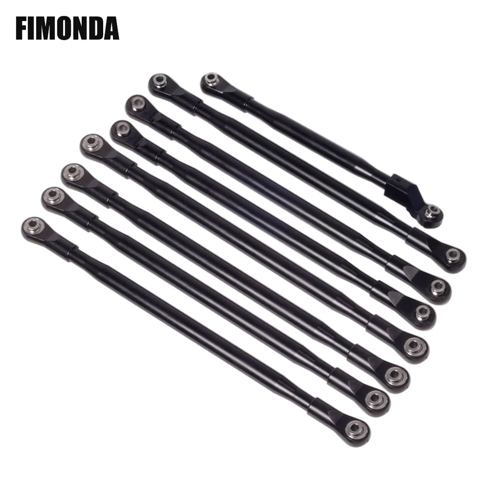 8pcs Aluminum Links Panhard Bar Suspension Linkage Set With Metal Rod