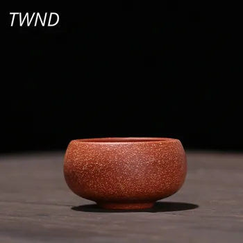 

3 Pieces yixing tea cups set chinese tea mugs ore purple clay 60cc zisha sand drinkware 15.2