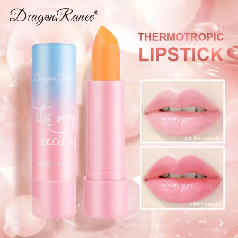 Lip Balm Long-Lasting Natural Jelly Lipstick Color Mood Changing Long Lasting Moisturizing Lip Gloss Anti Aging Cosmetics Makeup