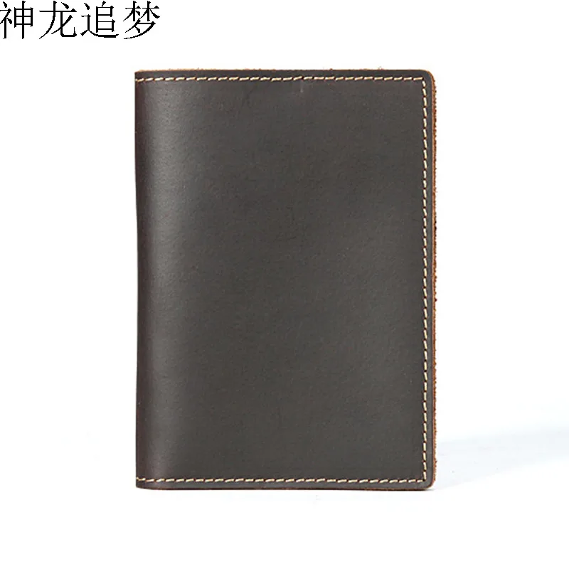 

Men Passport wallet Crazy horse Leather Passport Holder wallet Men cowhide Leather Wallet travel passport Card holder purse