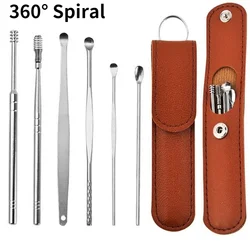 6pcs Ear Wax Remover Ear Cleaning Tools Stainless Steel Earpick Ear Cleaner Ear Wax Removal Set For Baby Adults Use
