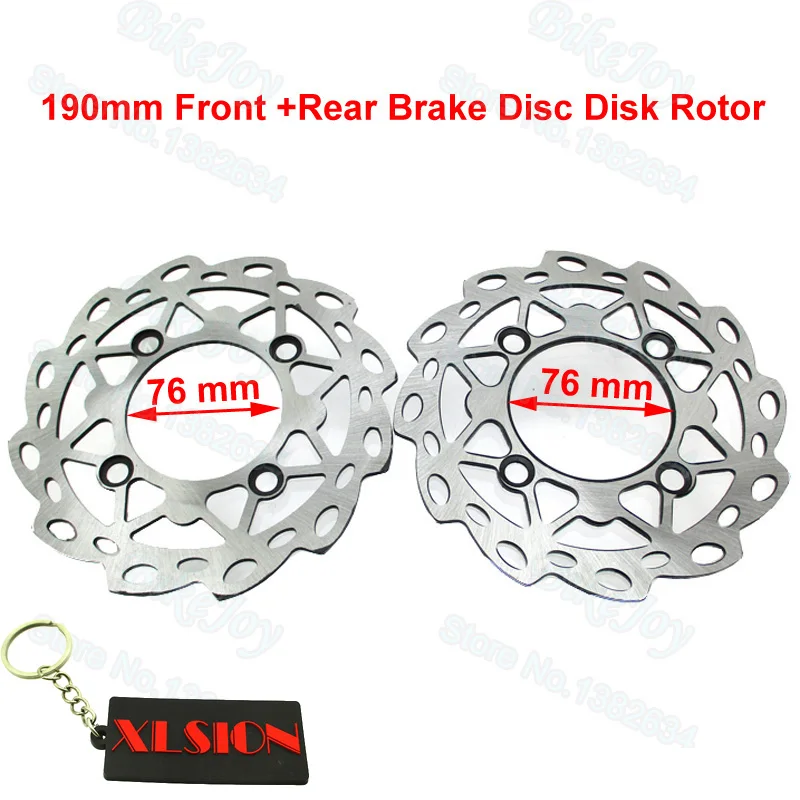 Front + Rear 190mm Brake Disc Disk Rotor For Pit Dirt Bike 50cc 110cc