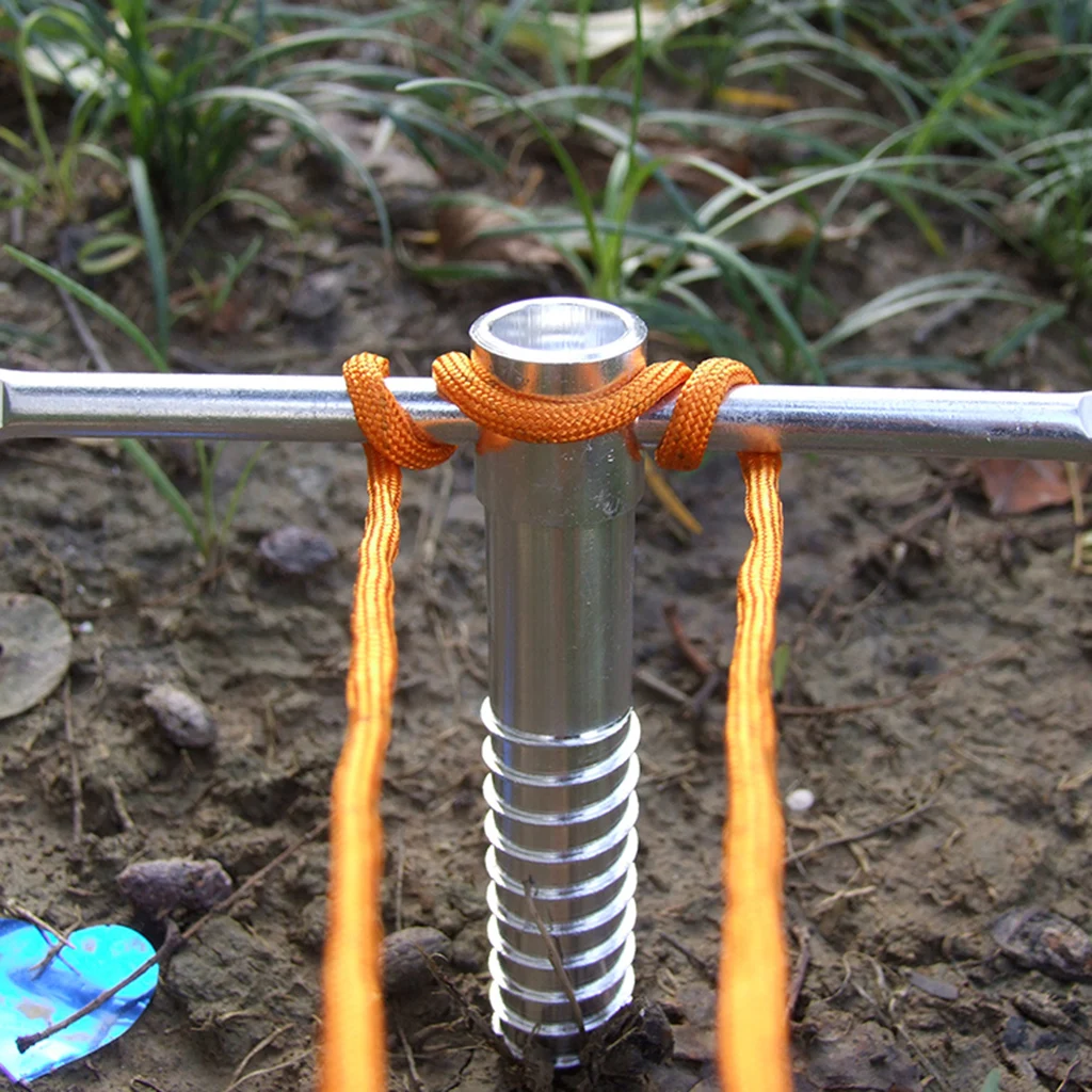 Tent Stake Ground Anchor Outdoor Aluminum Ice Land Snow Nail Camping Awning Tent Beach Ground Screw Peg