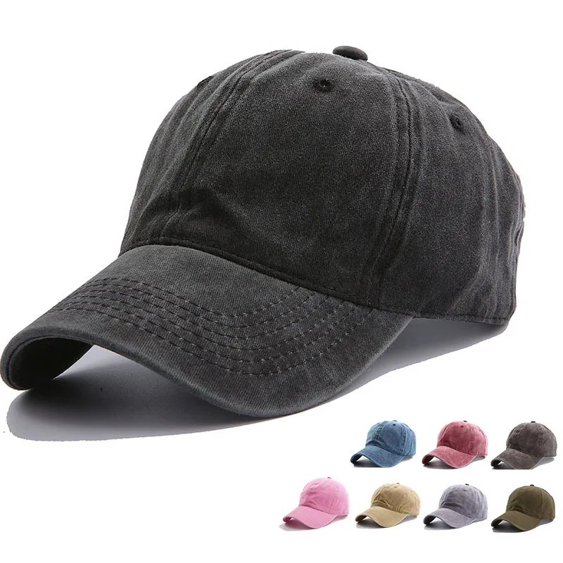 

Washed Cotton Pure Color Light Board Men's Baseball Cap Multi-Color Optional Bone Cap,Visor Casual Cap