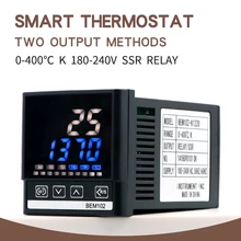 Pid digital controlador de temperatura termostato com 2 saída k sonda termopar alta qualidade SSR-40DA dissipador calor