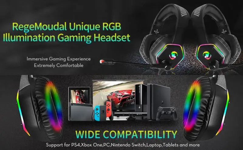 Gaming Headset 3 5mm K15 Gaming Headset LED With Microphone Headset Gorgeous Glare For PC Laptop PS4 Slim Xbox One X S