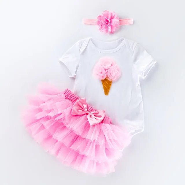 От 1 до 2 лет платье для маленьких девочек платье принцессы с юбкой-пачкой для девочек детская одежда для малышей крестильное платье для малышей, одежда на первый день рождения, Infantil Vestido - Цвет: Pink