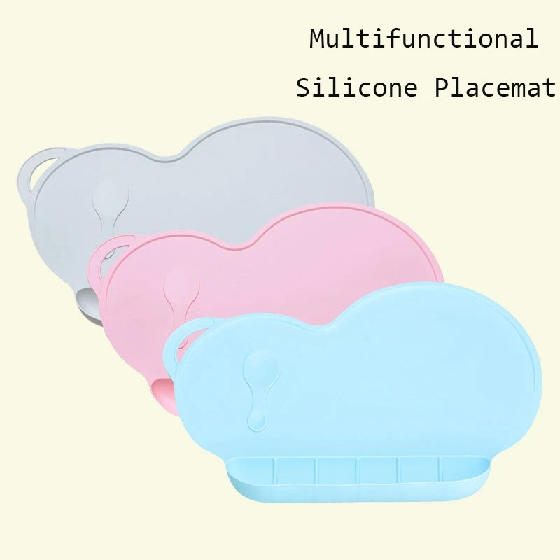 

1Pcs Placemat Kids Plate Mat Food Grade Silicone Table Pad Waterproof heat insulation Kitchen gadget Easy Cleaning