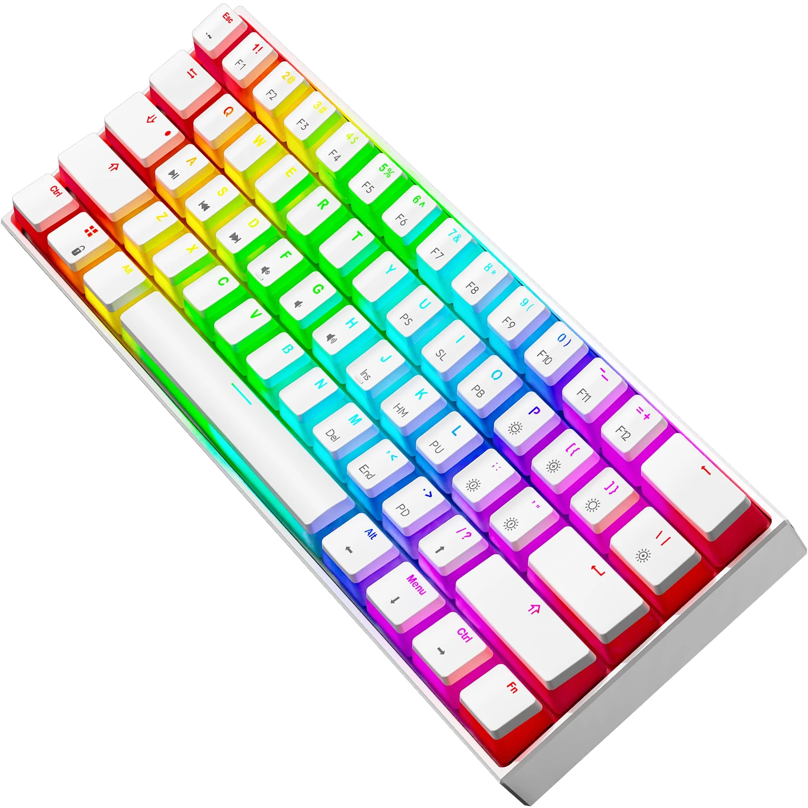 RTK61 60% Type-C wired Mechanical Gaming Keyboard with PBT Pudding Keycap RGB Backlit Hot Swappable Switch Mechanical Keyboard pc keyboard