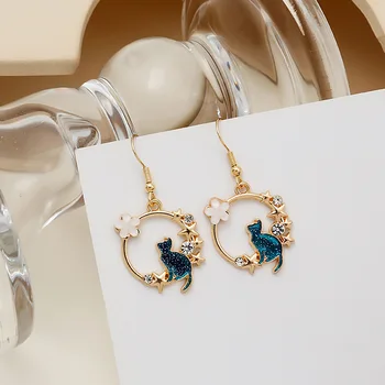 Sweet Cat Moon Earrings