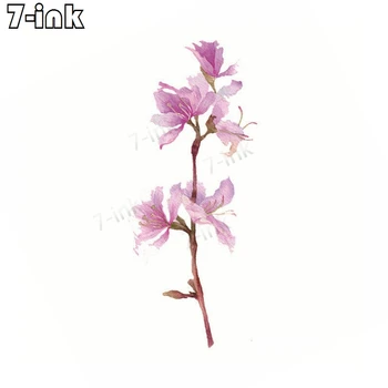 

Water Transfer Tattoo cute purple flower tattoo body art Waterproof Temporary fake Tattoo for man woman kid 10.5*6cm