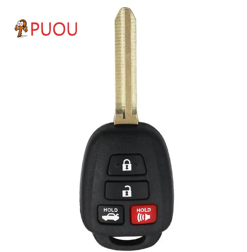 10PCS/LOT 2 3 4 Button Remote Key Fob Cover Shell Case For Toyota Corolla Camry Reiz New Vios RAV4 Crown Key - Количество кнопок: 4button