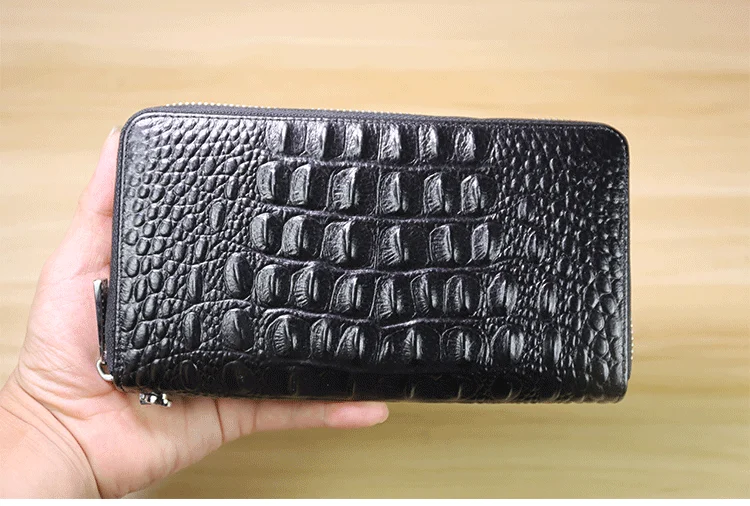 Кошелек из бычьей кожи кошельки для мужчин с защитой от RFID, для карт держатель кошелек портмоне, Длинный кошелек для телефона