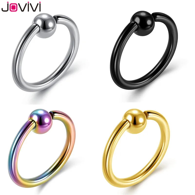 Jovivi кольцо из нержавеющей стали 0 г 8 мм в пленку CBR спиральный для хряща Шпилька