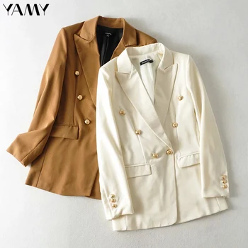 

2020 Women Blazer Jacket Casual Long Sleeve Coat Elegant Office Lady Business Blazer Female Za Autumn White Clothes Top Overcoat