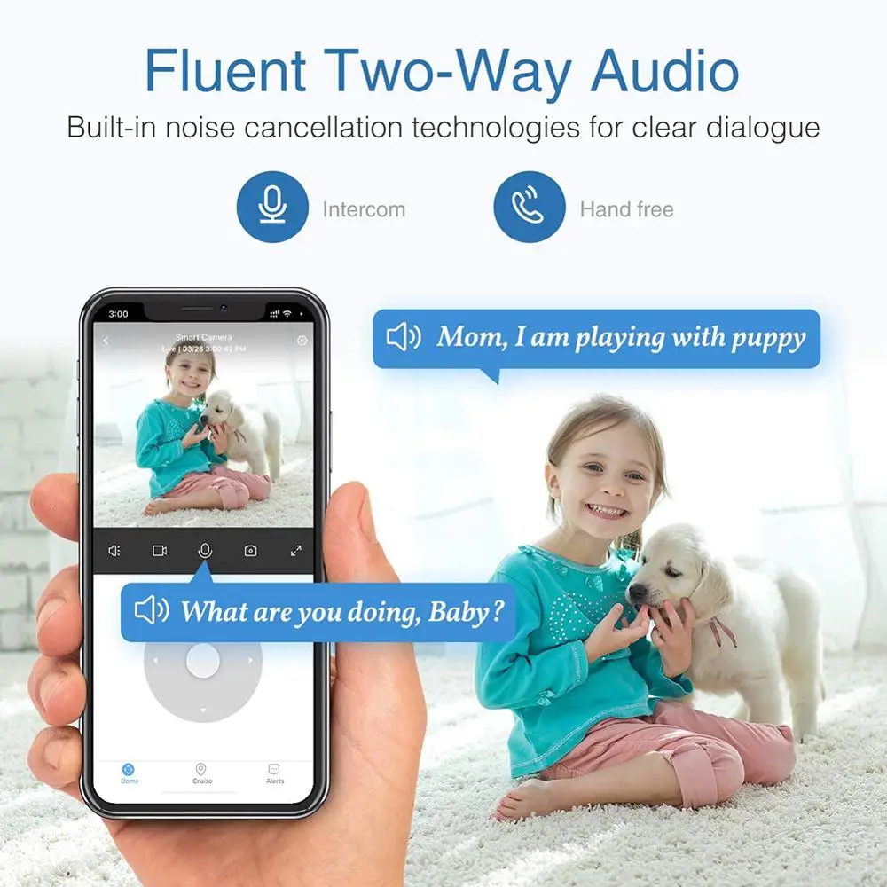 Smart Home 2K Camera 1296P 1080P HD 360 Angle WIFI Infrared Night Vision Video IP camera Baby Security Monitor Work With Mi Home