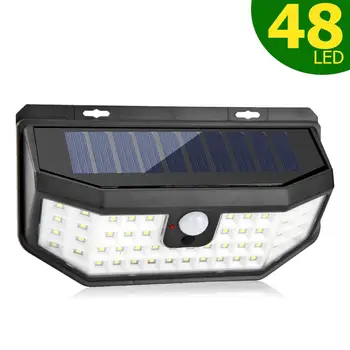 

48LED Solar Motion Sensor Wall Light USB Rechargeable Waterproof Yard Lamp Outdoor Wall Street Lamp