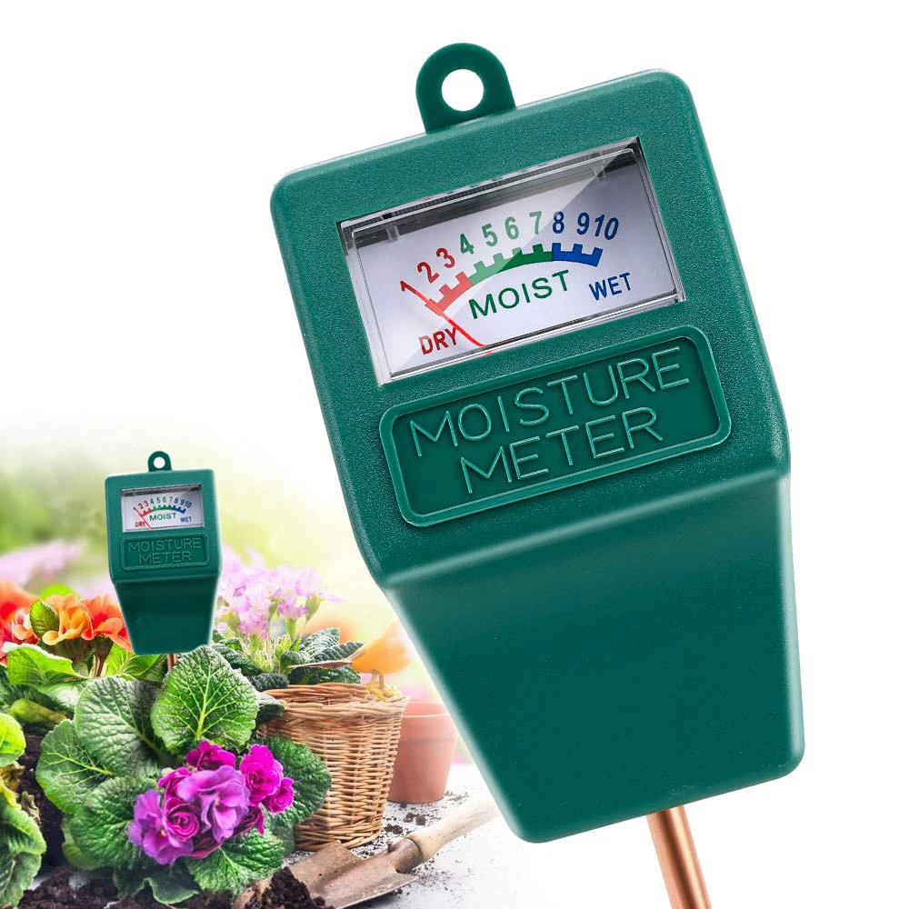 Sensor de humedad del suelo, higrómetro de humedad para jardín, granja, plantas de césped, interior y exterior (sin batería)