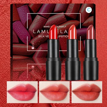 

LAMUSELAND 3Pcs/Set Moisten Waterproof Silk Velvet Lipstick #LA12