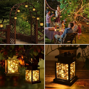 

Path Garden With Clip Lawn Hanging Night Waterproof Automatic Decoration Rechargeable Star Light Led Solar Lantern Outdoor
