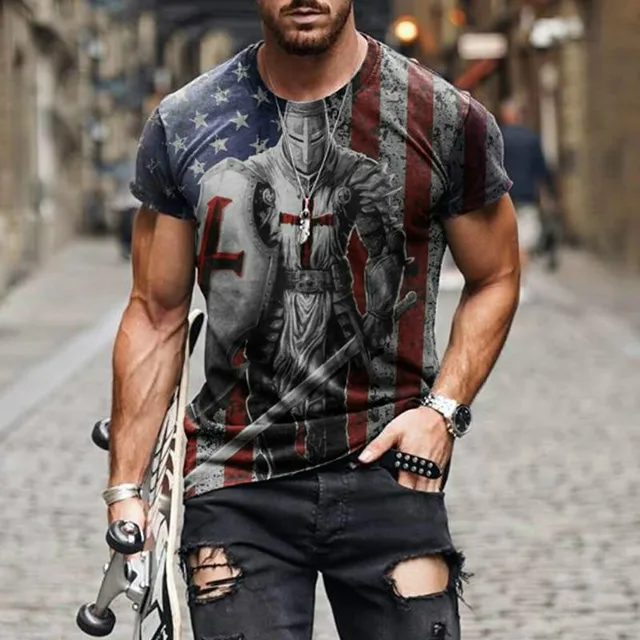 Men's 3D Printed T-shirt Round Neck Breathable Short Sleeve Newest Summer 2021 Creative Personality Shirt Oversized Male T Shirt TX-285