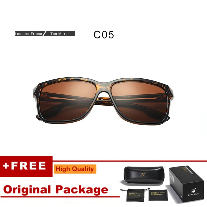 C05 Leopard DEARMILIU Новые Унисекс Роскошные солнцезащитные очки для женщин и мужчин высокого качества для рыбалки, вождения, спортивные солнцезащитные очки gafas de sol - Lenses Color: C05 Leopard