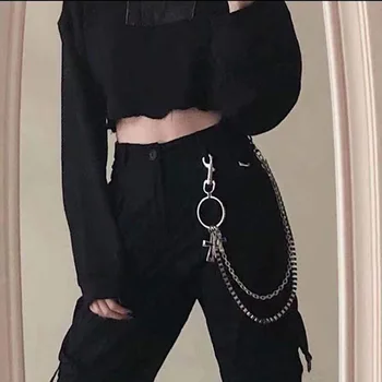 

New summer woman Trendy Waist belt Jewelry round hanging Chains Silver color Cross Geometric Waist Chain belts