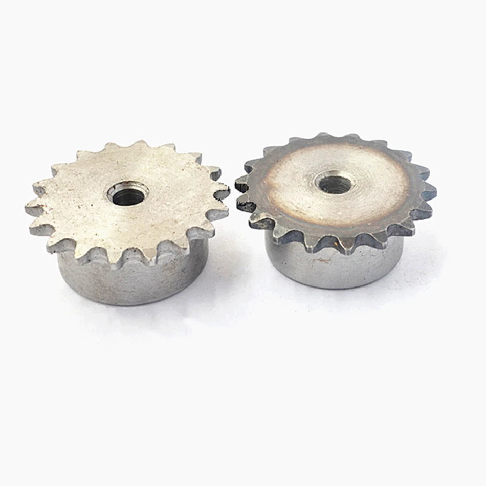 1Pcs 04C 9T-24T Sprocket Wheel Industrial Chain Gear Pitch 6.35mm 45 Steel Suitable For 04C Roller Chain