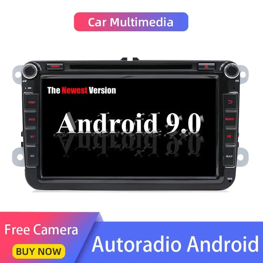 " 2 Din Android 9,0 Автомобильный DVD Радио аудио стерео для Volkswagen Passat Polo Golf головное устройство магнитофон с canbus