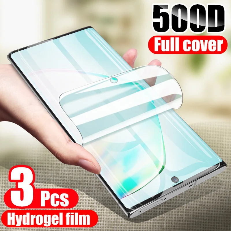 3Pcs Hydrogel Film On The Screen Protector For Samsung Galaxy S8 S9 S10 S20 Plus Ultra Screen Protector For Samsung Note 8 9 10