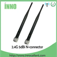 5 шт./лот 2,4 ГГц 5dBi Omni wifi антенна N штекер для беспроводного маршрутизатора 45 см wifi разъем антенны