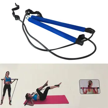 

Fitness Pilates Stick Gym Equipment Portable Pilates Bar Kit With Resistance Band Exercise Stick Training Fitness Equipment
