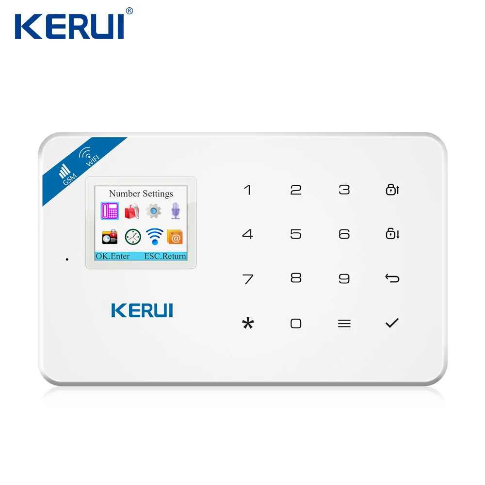 W18 WI FI GSM охранная домашняя система охранной сигнализации Сенсорная панель 1080P IP